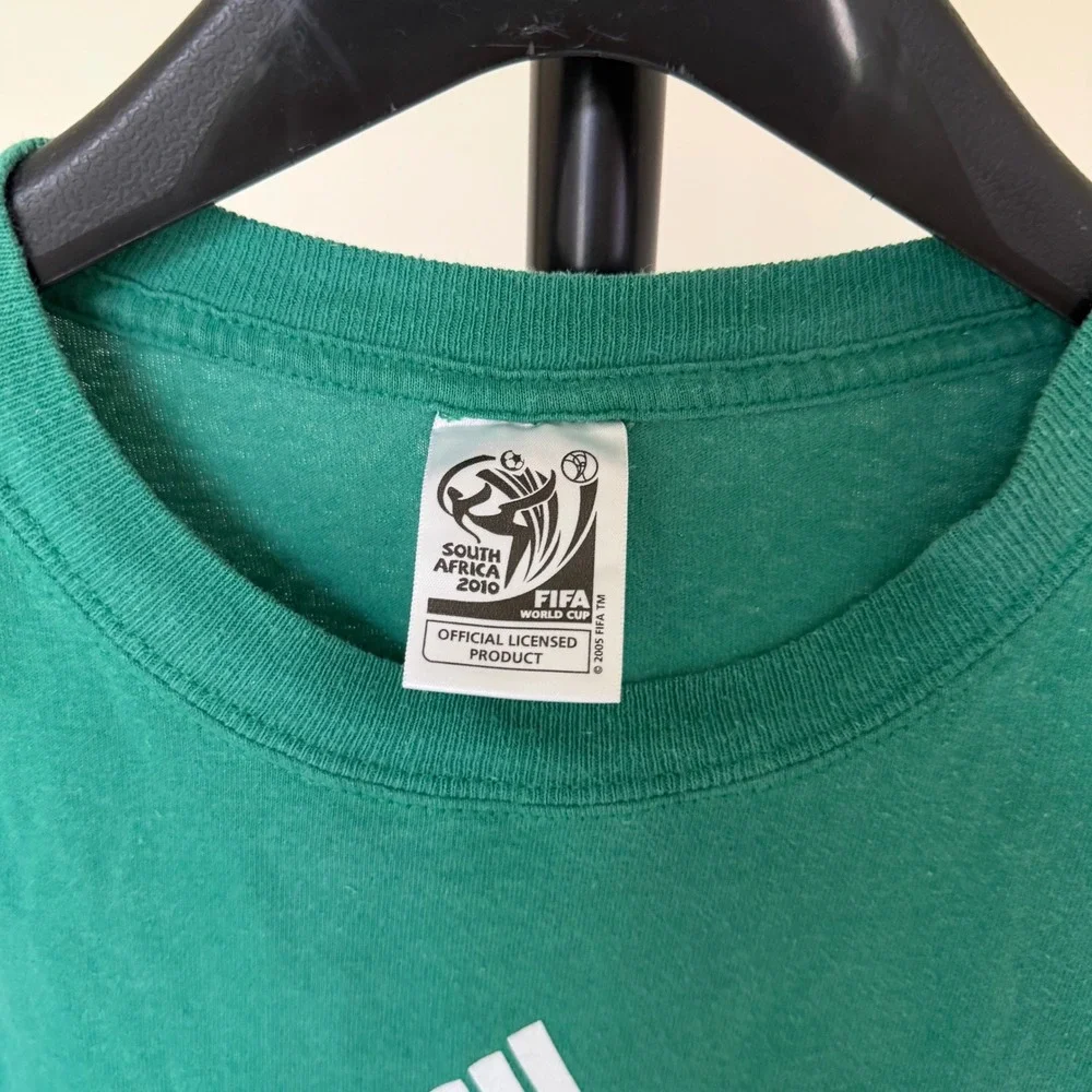 Adidas Mexico 2010 FIFA World Cup South Africa Green Graphic T-Shirt Mens‎ L